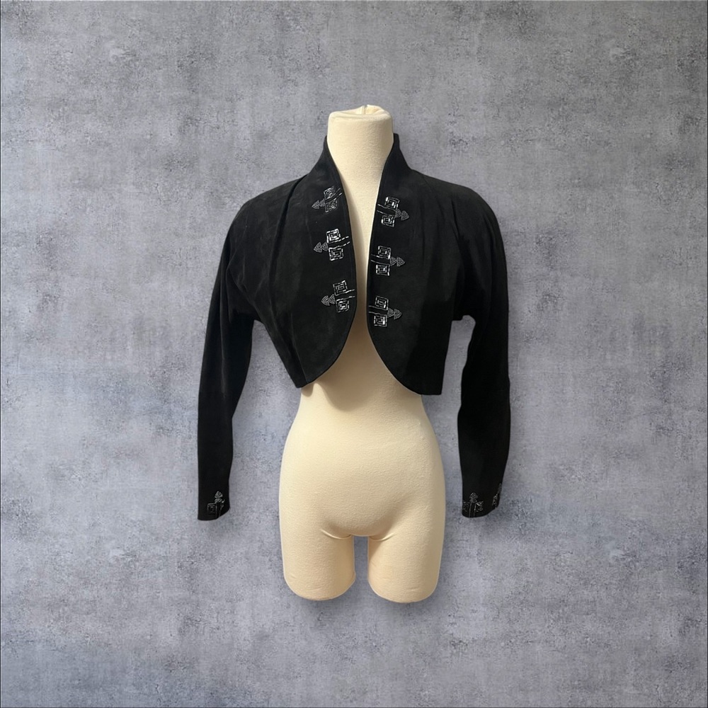 Beaded Leather Bolero - Picture 4 of 5